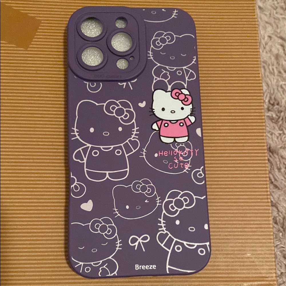 Purple Hello Kitty iPhone 16 pro max Case